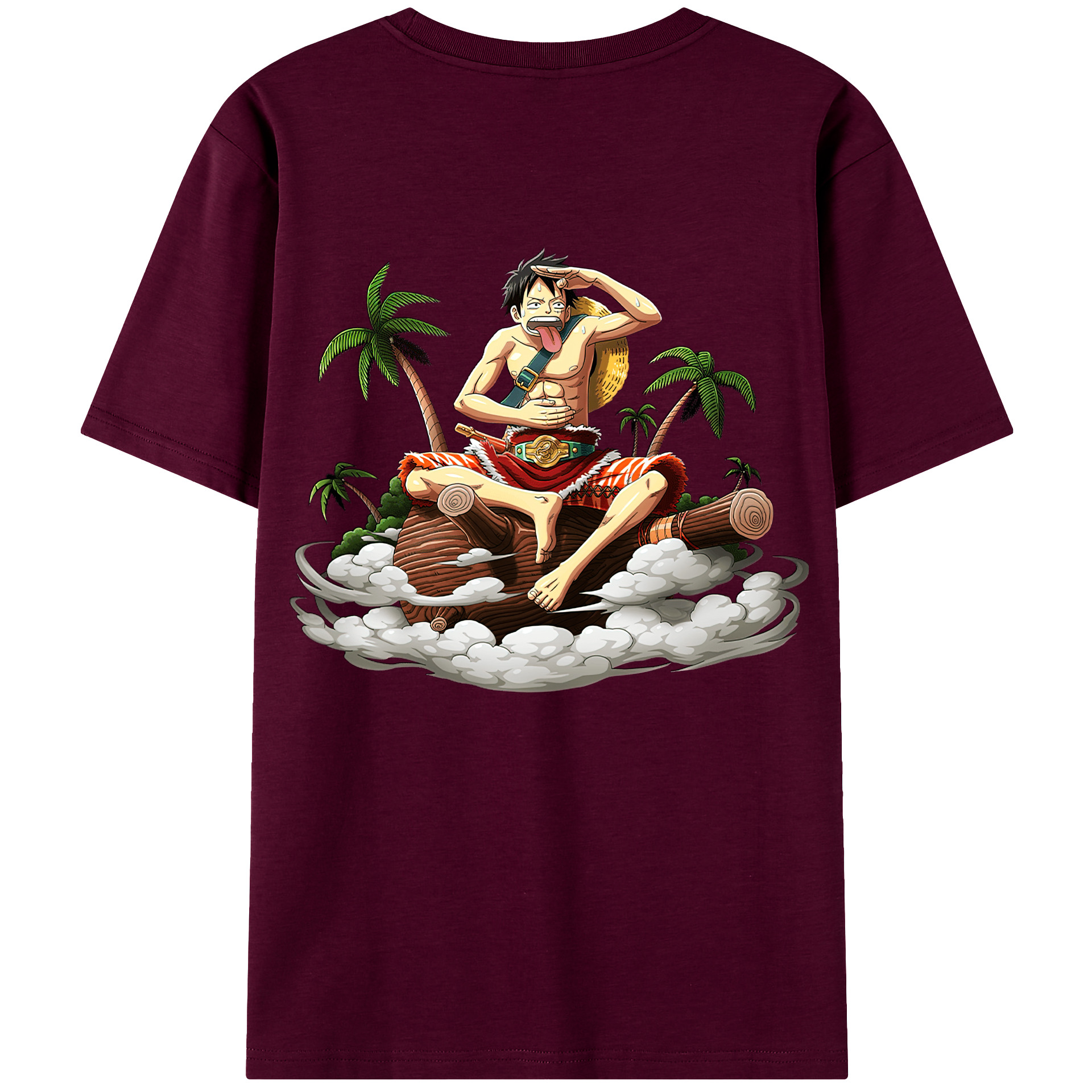 ワンピース モンキー・D・ルフィ ONE PIECE Monkey D. Luffy レディース半袖Tシャツ(バックプリント)